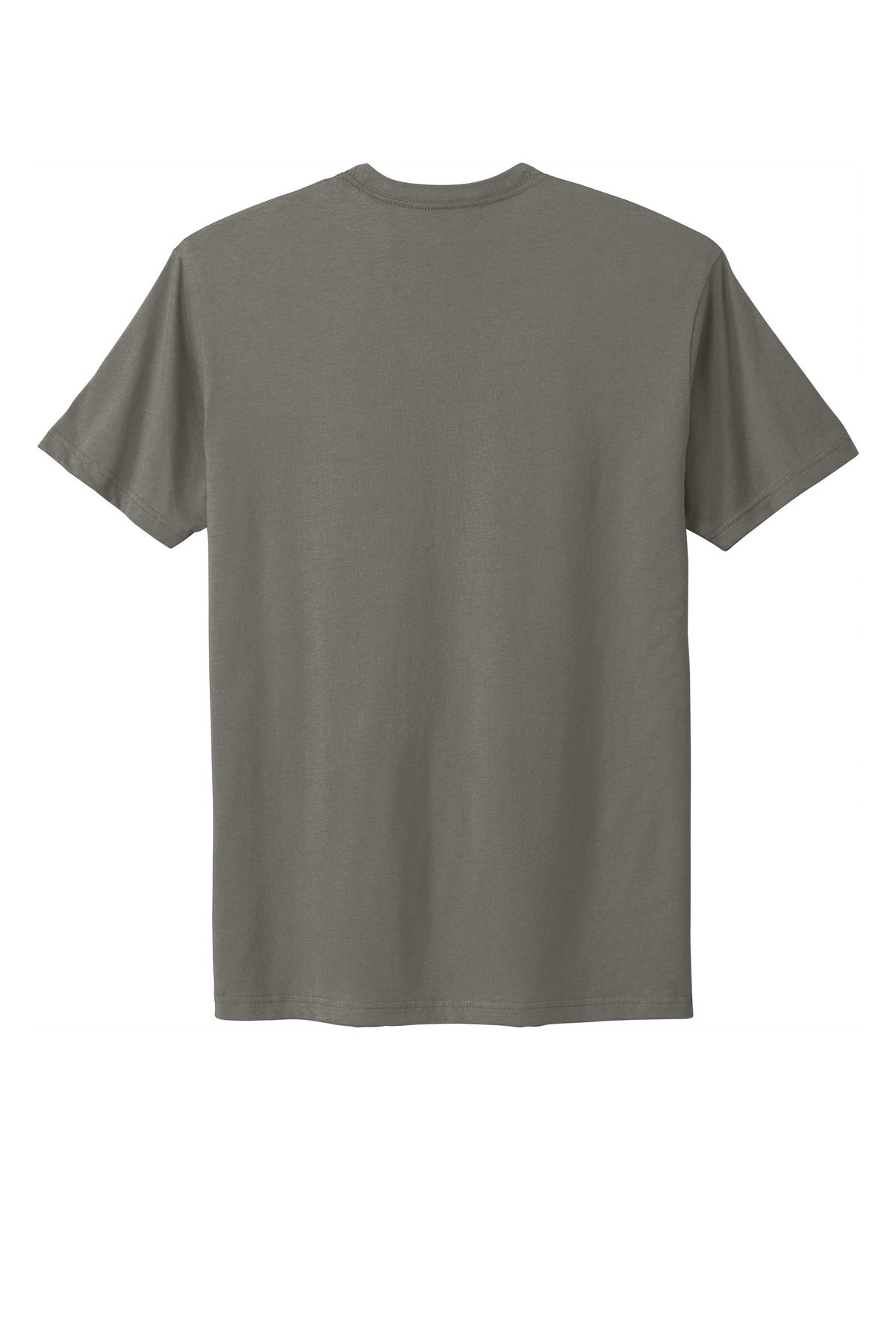 Rear View of WarmGray Next Level Apparel Adult Cotton Tee. NL3600