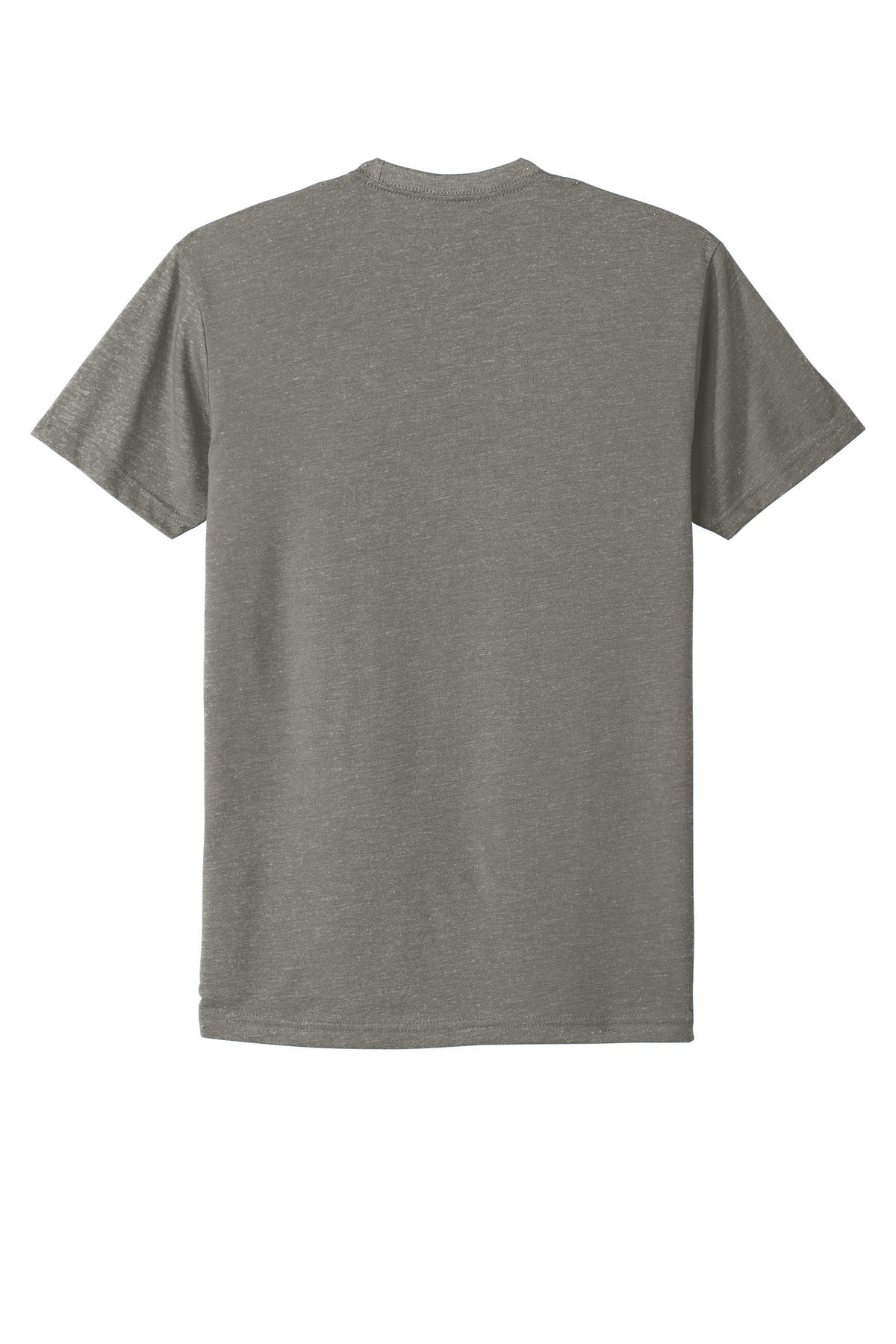 Rear View of WarmGray Next Level Apparel Adult CVC Tee. NL6210