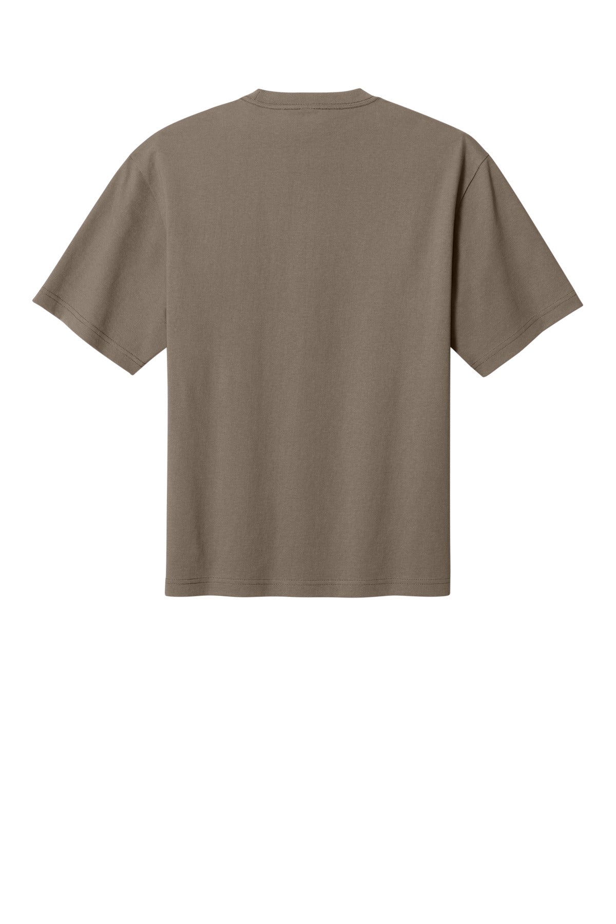 Rear View of WarmTaupe District 7-Oz. Gritty Tee DT7075