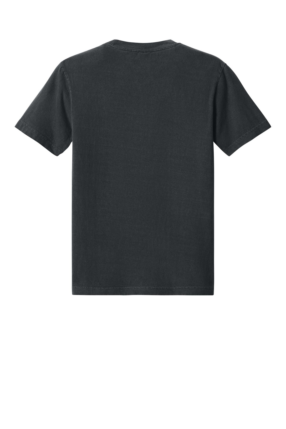 Rear View of WashedBlk BELLA+CANVAS Unisex Heavyweight Garment-Dyed Tee BC4810GD