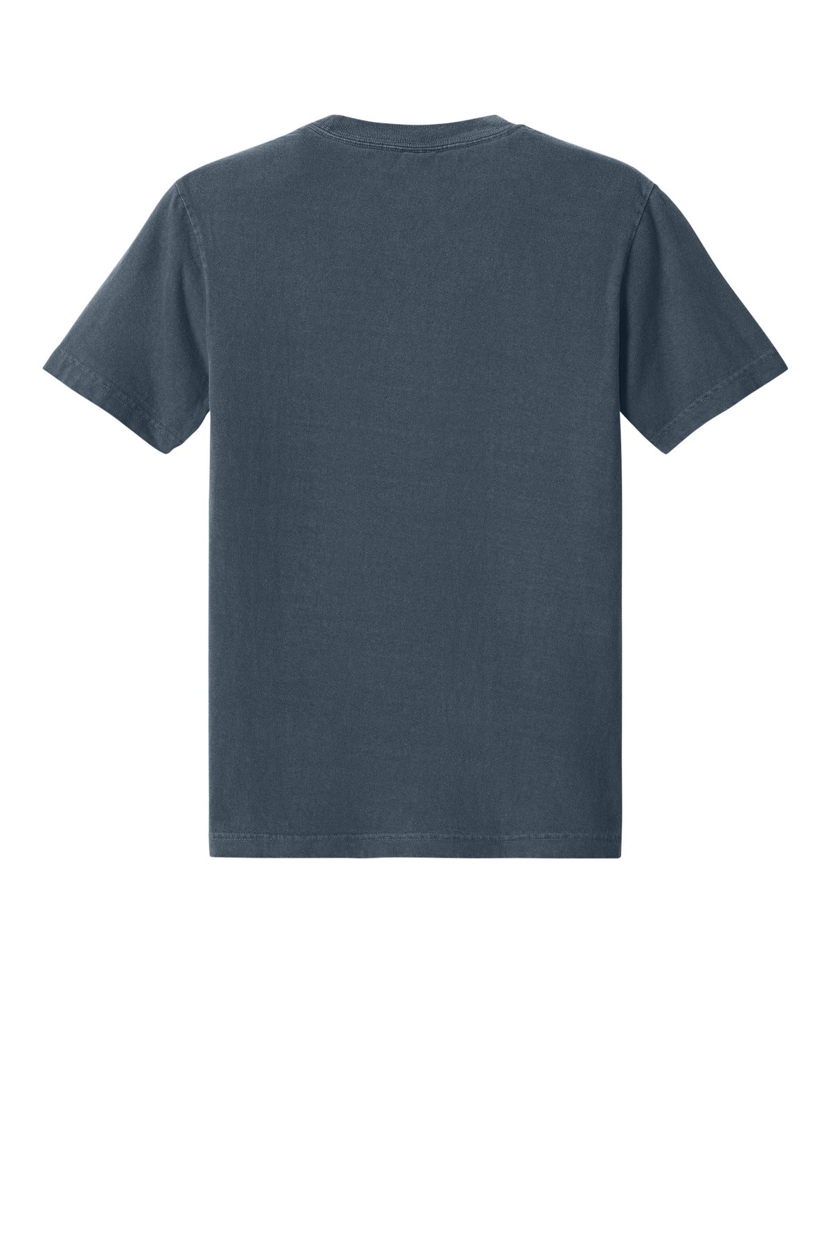 Rear View of WashedNavy BELLA+CANVAS Unisex Heavyweight Garment-Dyed Tee BC4810GD