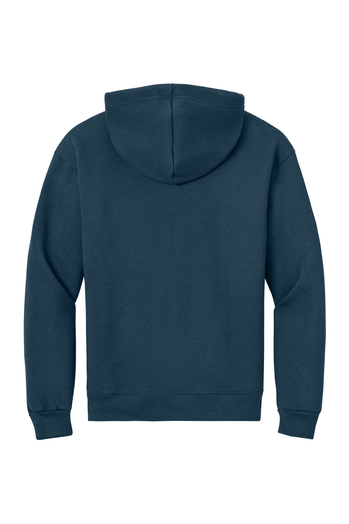 Rear View of WashedNavy Jerzees Rugged Unisex Full-Zip Hooded Sweatshirt Z12M