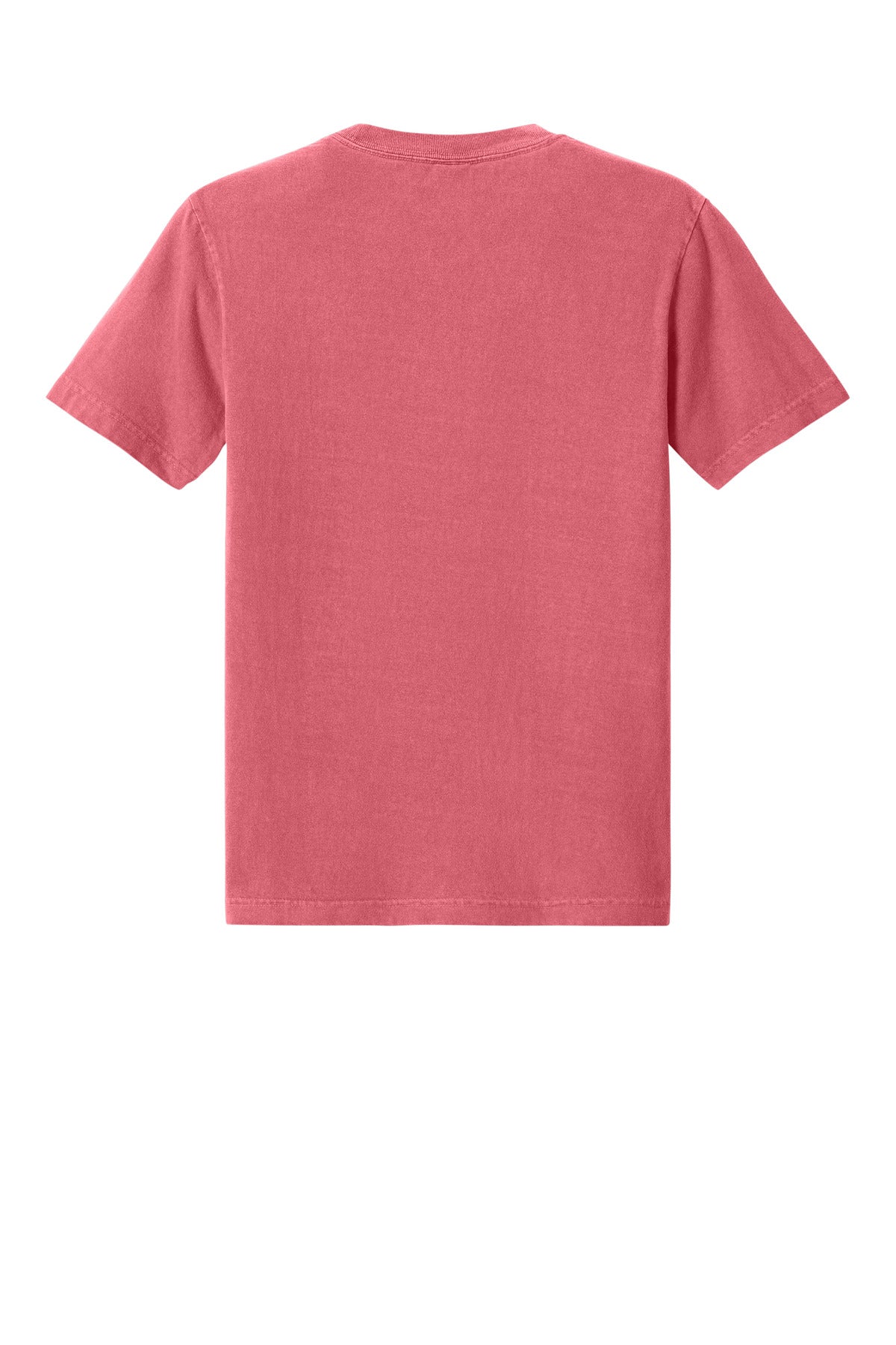 Rear View of WashedRed BELLA+CANVAS Unisex Heavyweight Garment-Dyed Tee BC4810GD