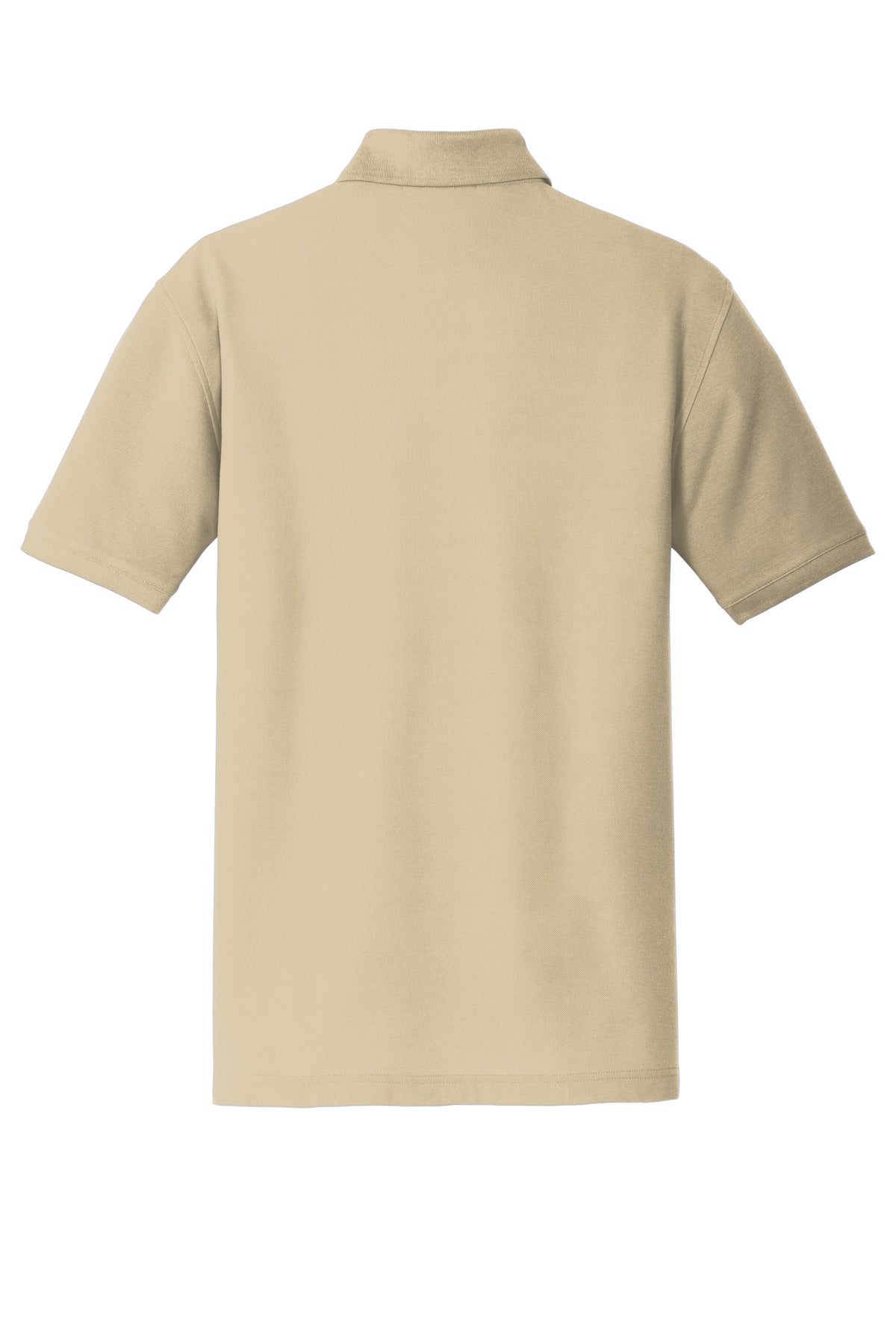 Rear View of Wheat Port Authority Core Classic Pique Polo. K100