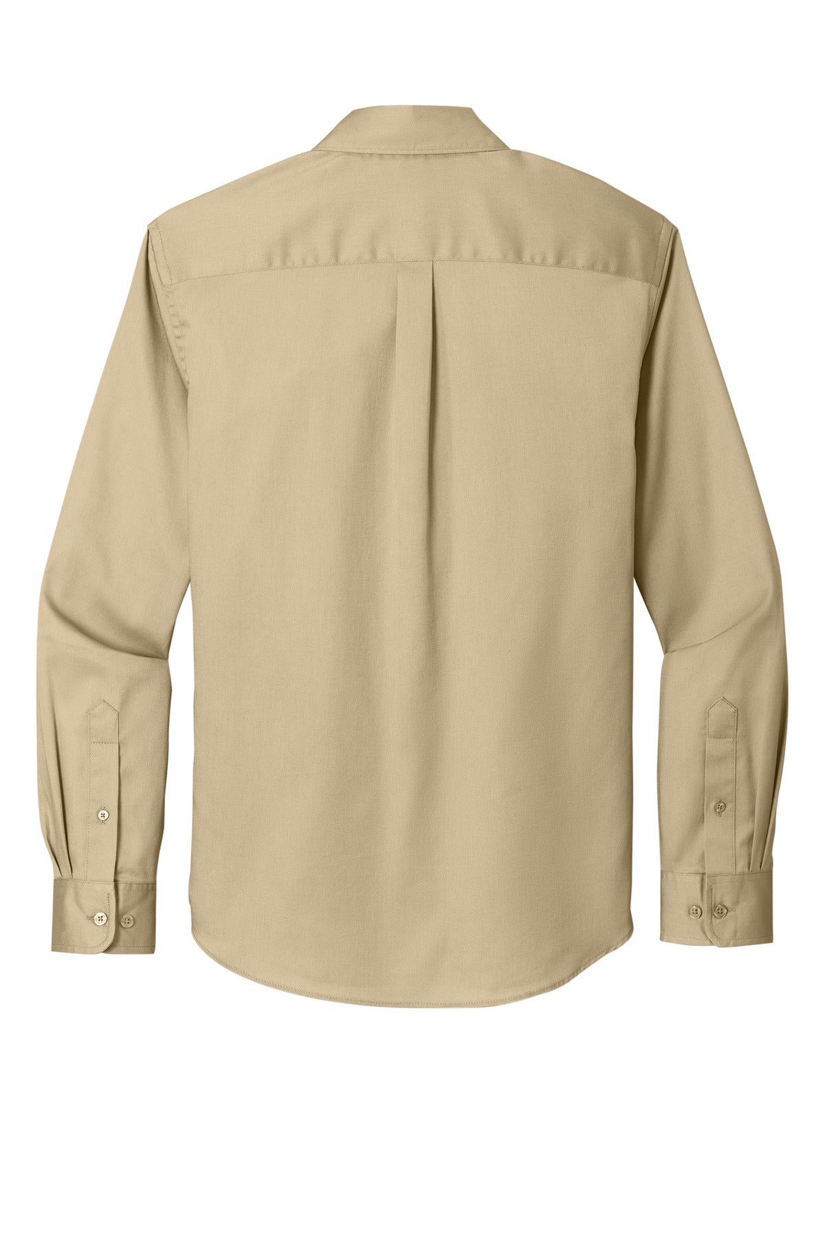 Rear View of Wheat Port Authority Long Sleeve SuperPro React Twill Shirt. W808