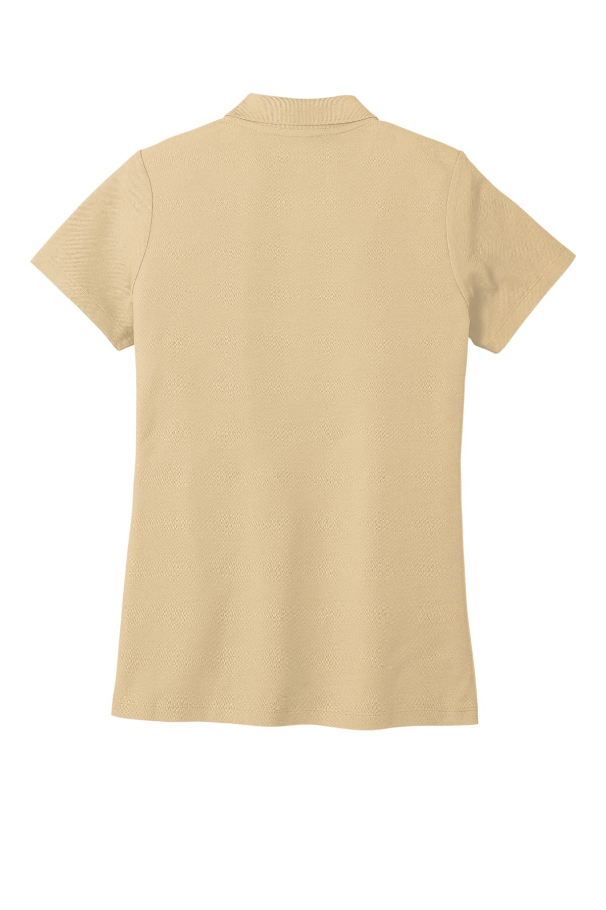 Rear View of Wheat Port Authority Women's SuperPro React Polo. LK810