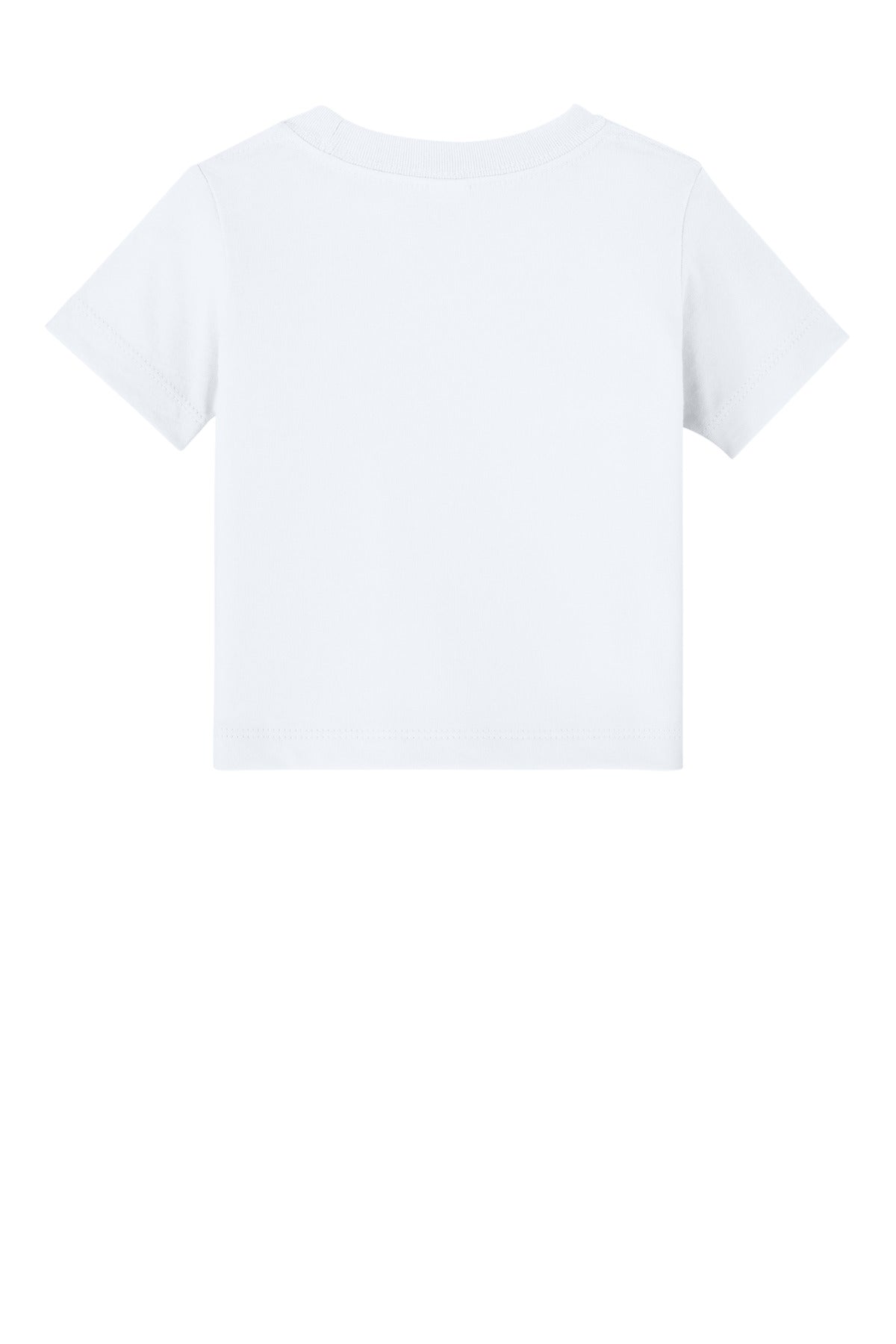 Rear View of White BELLA+CANVAS Infant Jersey Short Sleeve Tee BC3001B