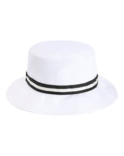 Rear View of White/ Black The Oxford Performance Bucket - 1371P