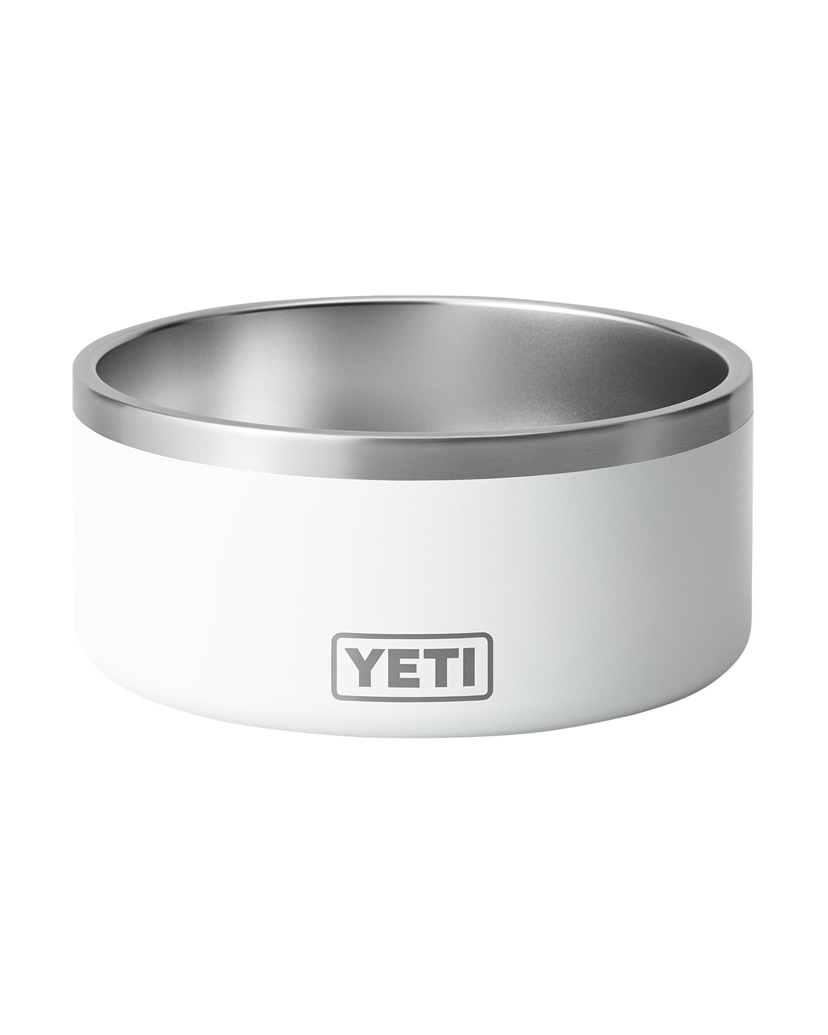 Rear View of White Boomer™ 8 Dog Bowl plain
