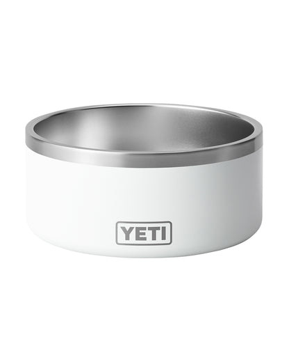 Rear View of White Boomer™ 8 Dog Bowl plain