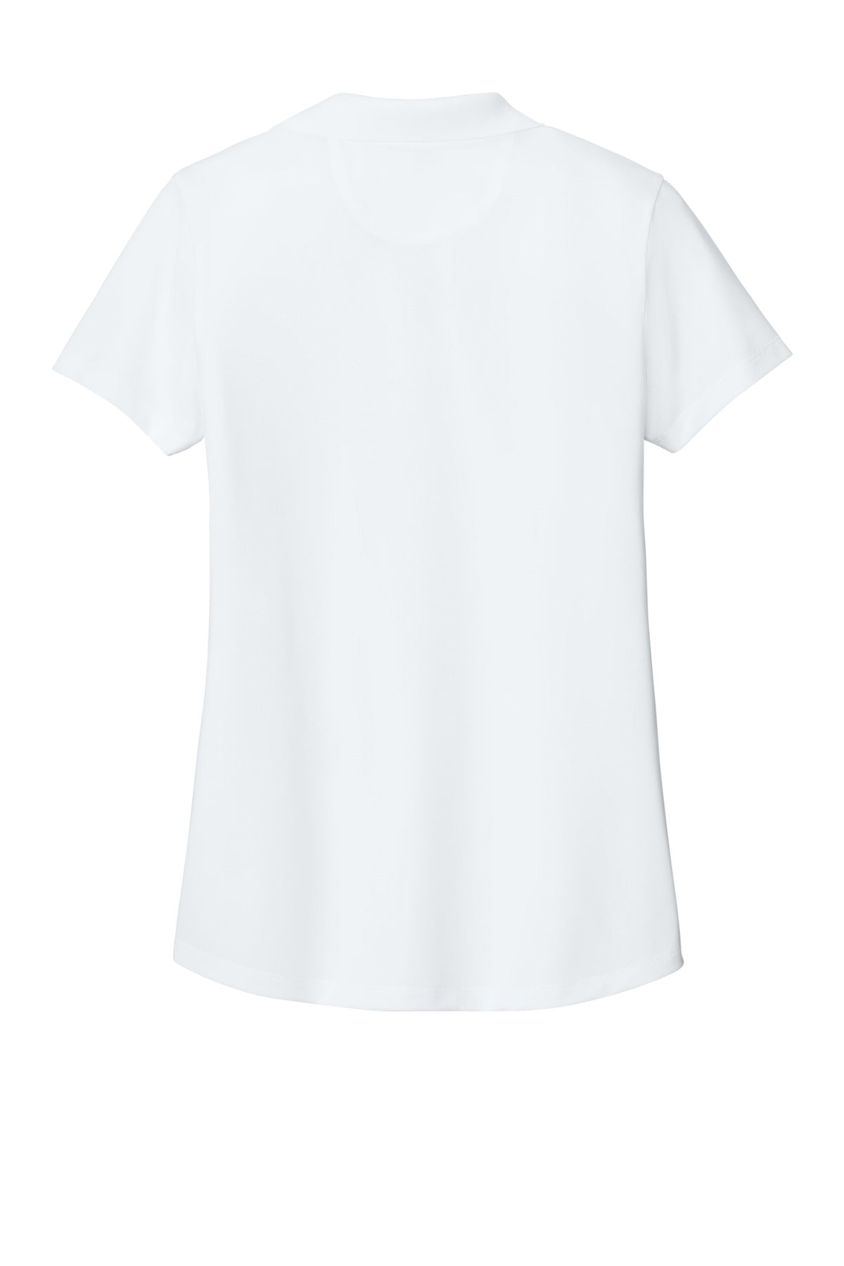 Rear View of White Brooks Brothers Women's Mesh Pique Performance Polo BB18221