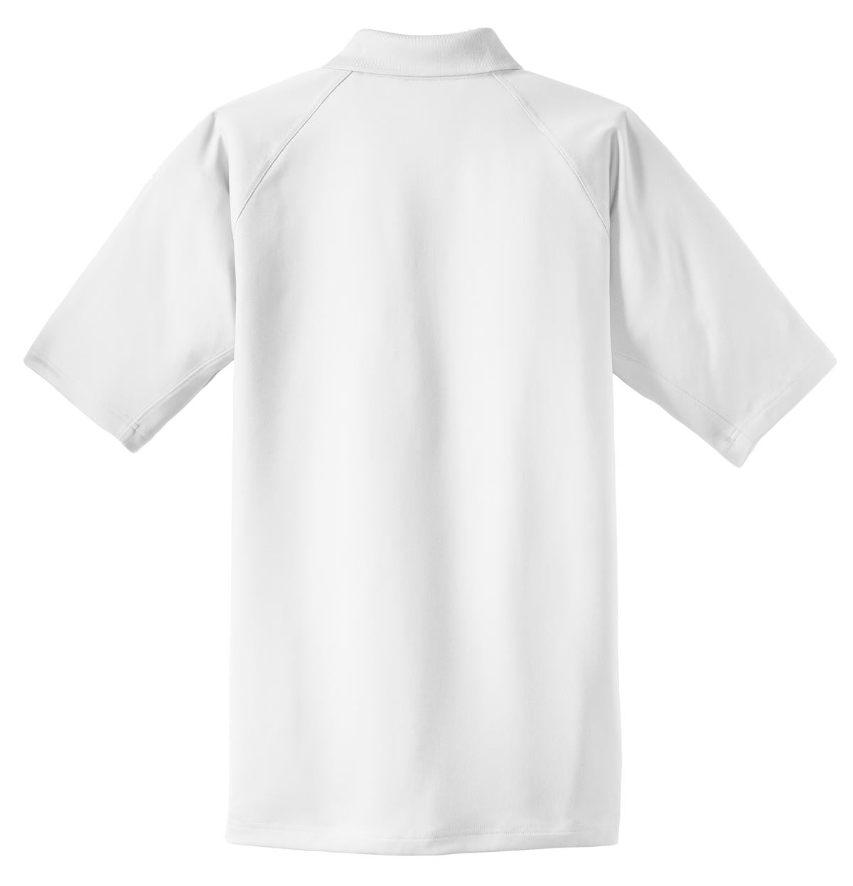 Rear View of White CornerStone - Select Snag-Proof Tactical Polo. CS410