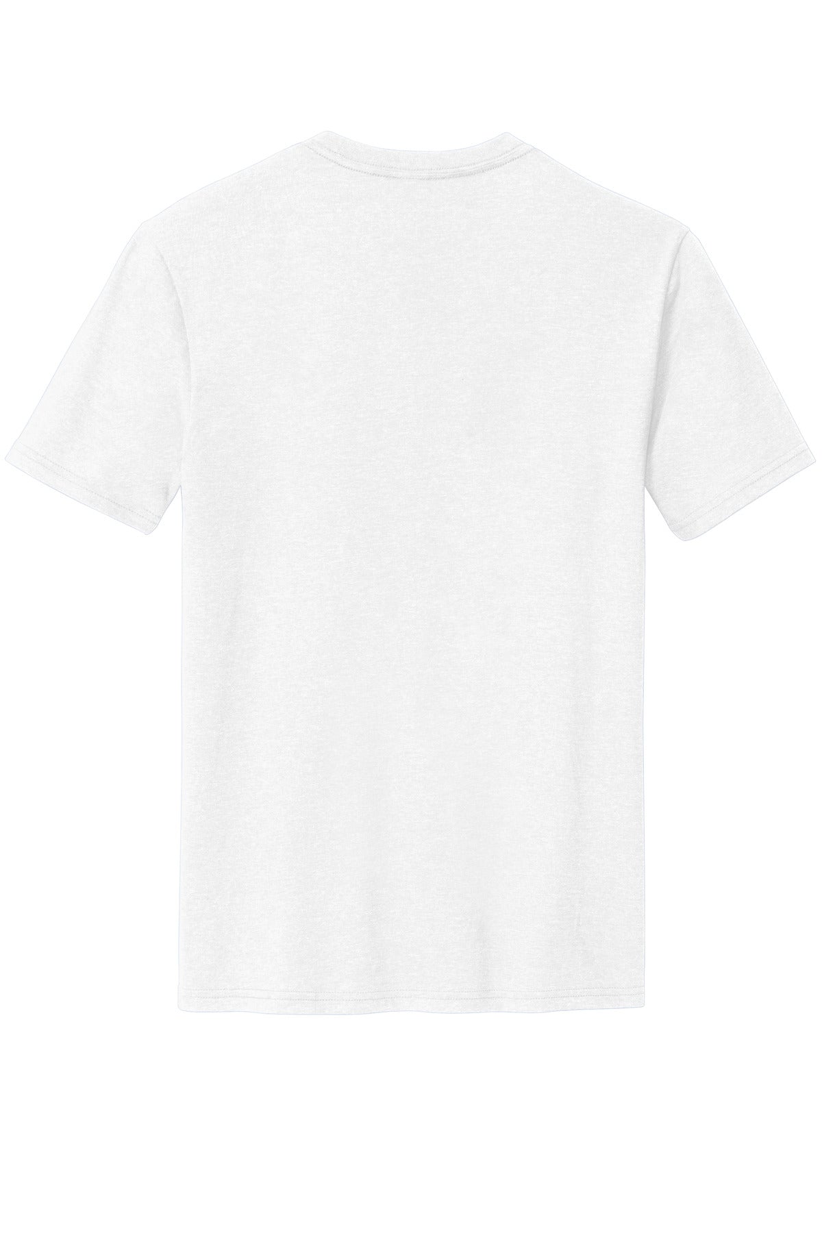 Rear View of White District Perfect Blend CVC Tee. DM108