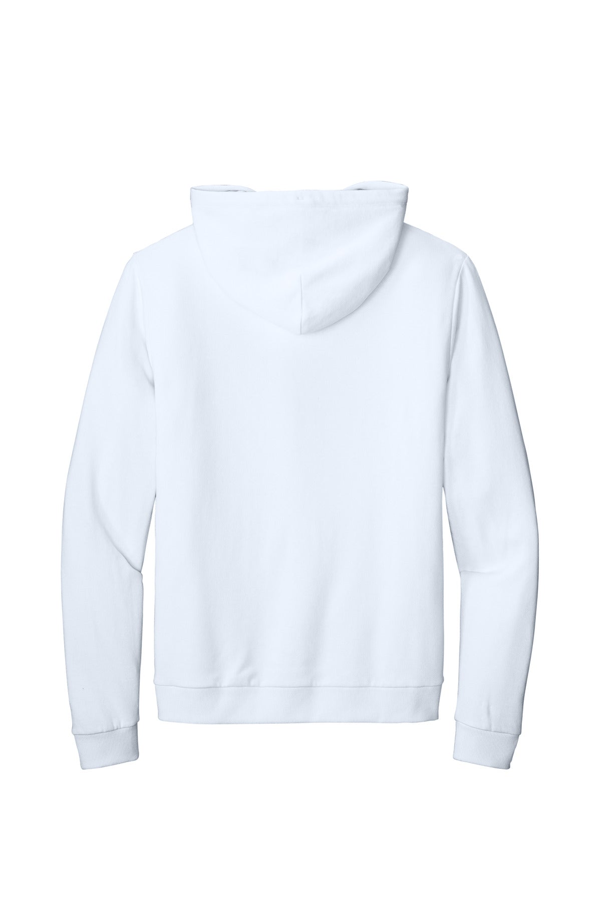 Rear View of White District Perfect Tri Fleece Pullover Hoodie DT1300