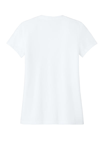 Rear View of White District Women's Perfect Blend CVC Tee. DM108L