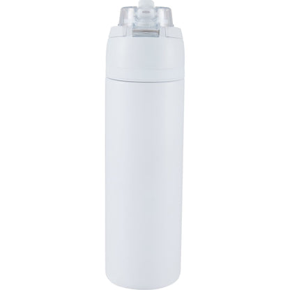 Rear View of White Elvin 28oz Recycled Stainless Flip Straw Bottle plain