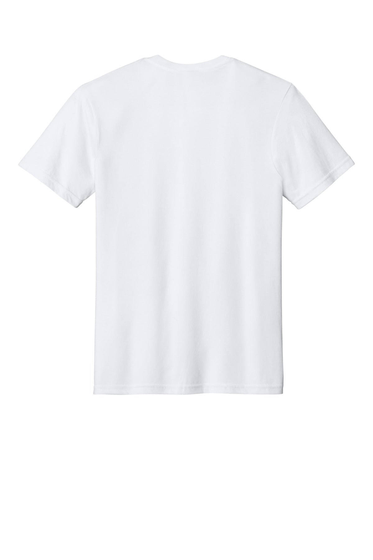 Rear View of White Gildan Softstyle CVC Tee 64000CVC