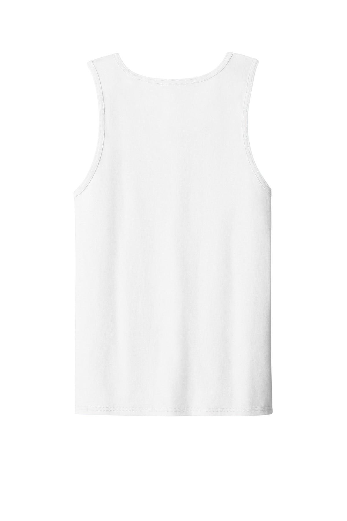 Rear View of White Jerzees Classics Unisex Cotton Tank 363TK