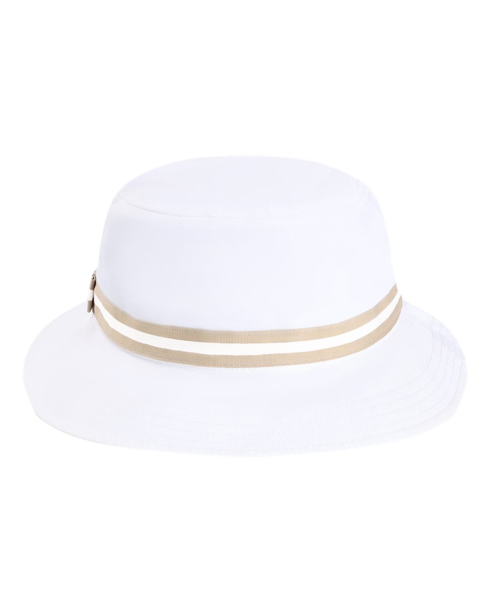 Rear View of White/ Khaki The Oxford Performance Bucket - 1371P