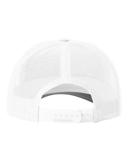 Rear View of White Low Pro Trucker Cap - 115