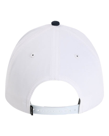Rear View of White/ Navy/ Navy/ Red/ White The Wrightson Cap - 5054