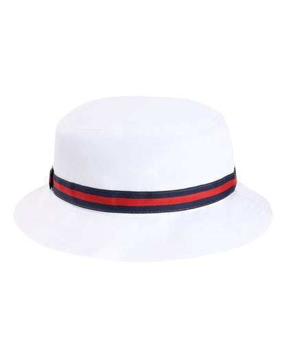 Rear View of White/ Navy/ Red The Oxford Performance Bucket - 1371P