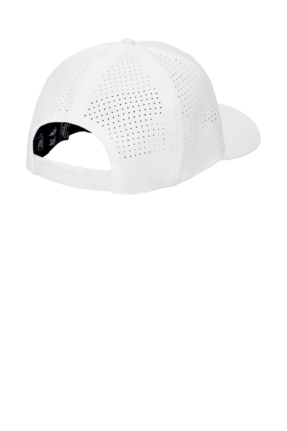 Rear View of White New Era 9SEVENTY Perforated Snapback Cap NE501
