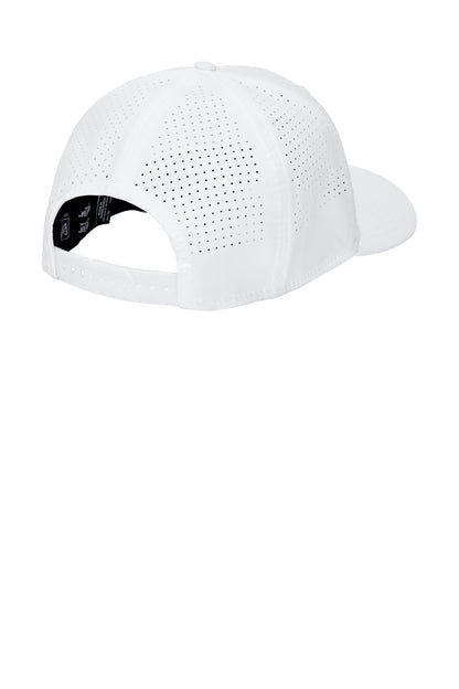 Rear View of White New Era 9SEVENTY Perforated Snapback Cap NE501