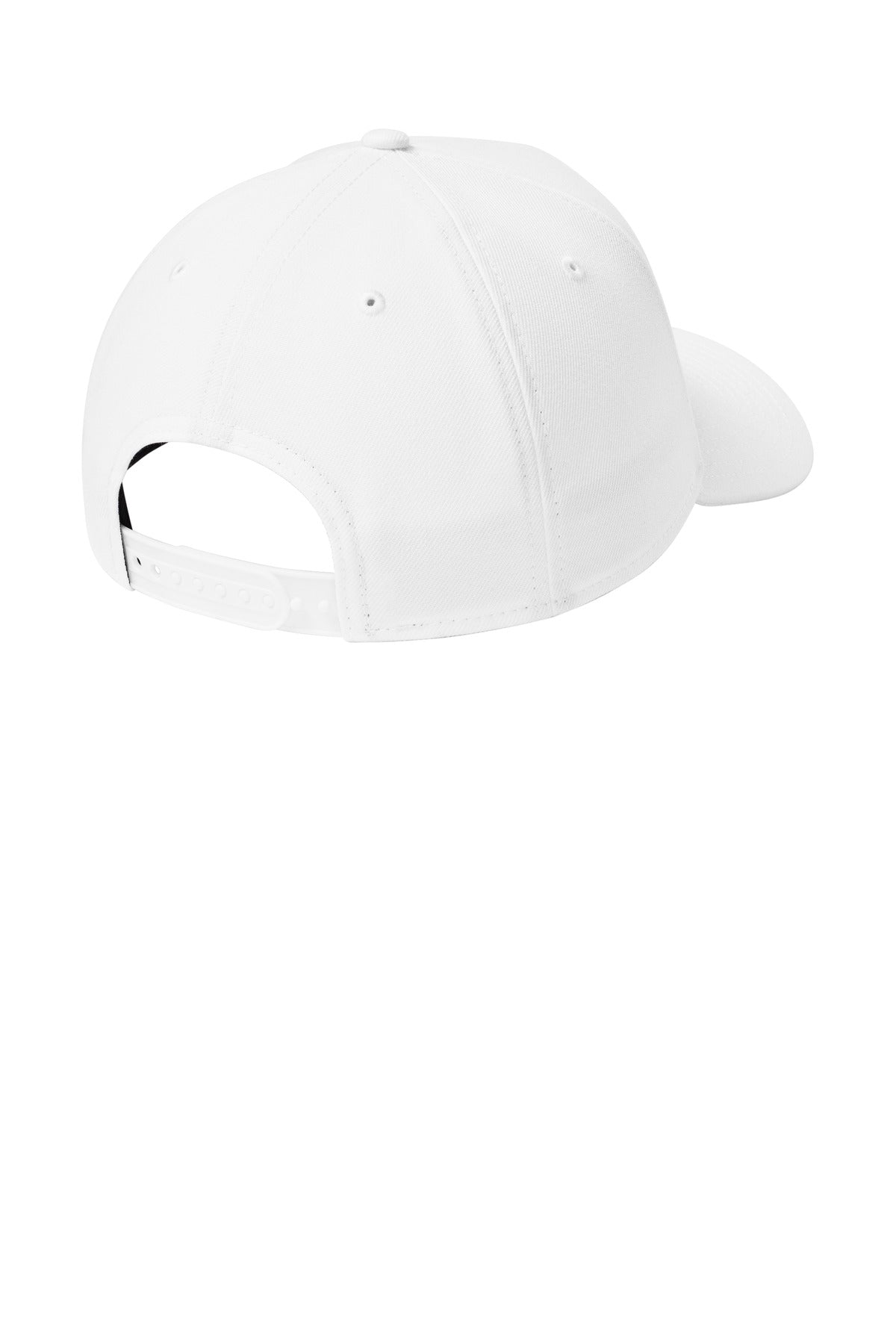 Rear View of White New Era A-Frame Snapback Cap NE211