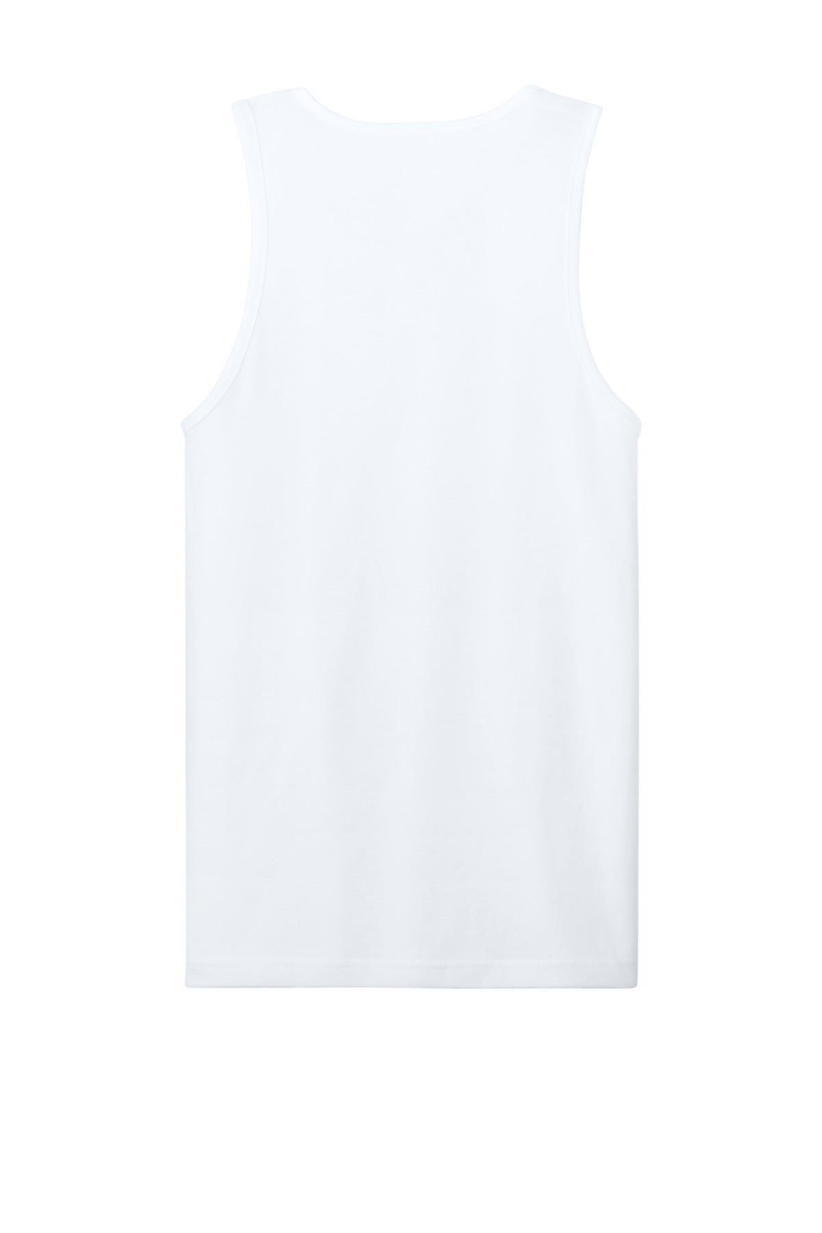 Rear View of White Next Level Apparel Cotton Muscle Tank NL3633