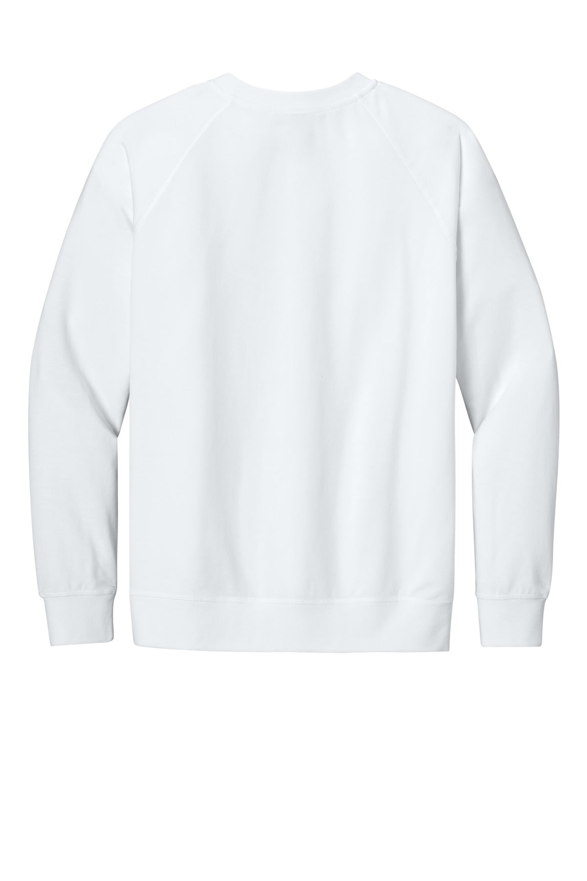 Rear View of White Next Level Apparel Laguna Raglan Sweatshirt NL9000