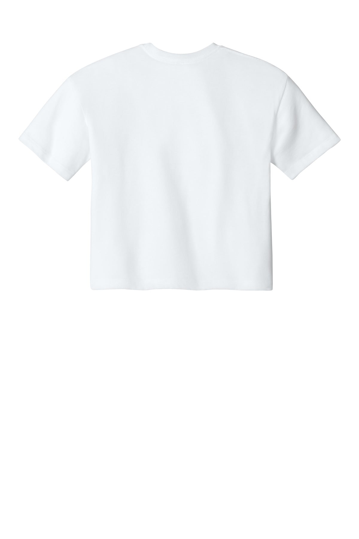Rear View of White Next Level Apparel Women's Ideal Crop Top NL1580