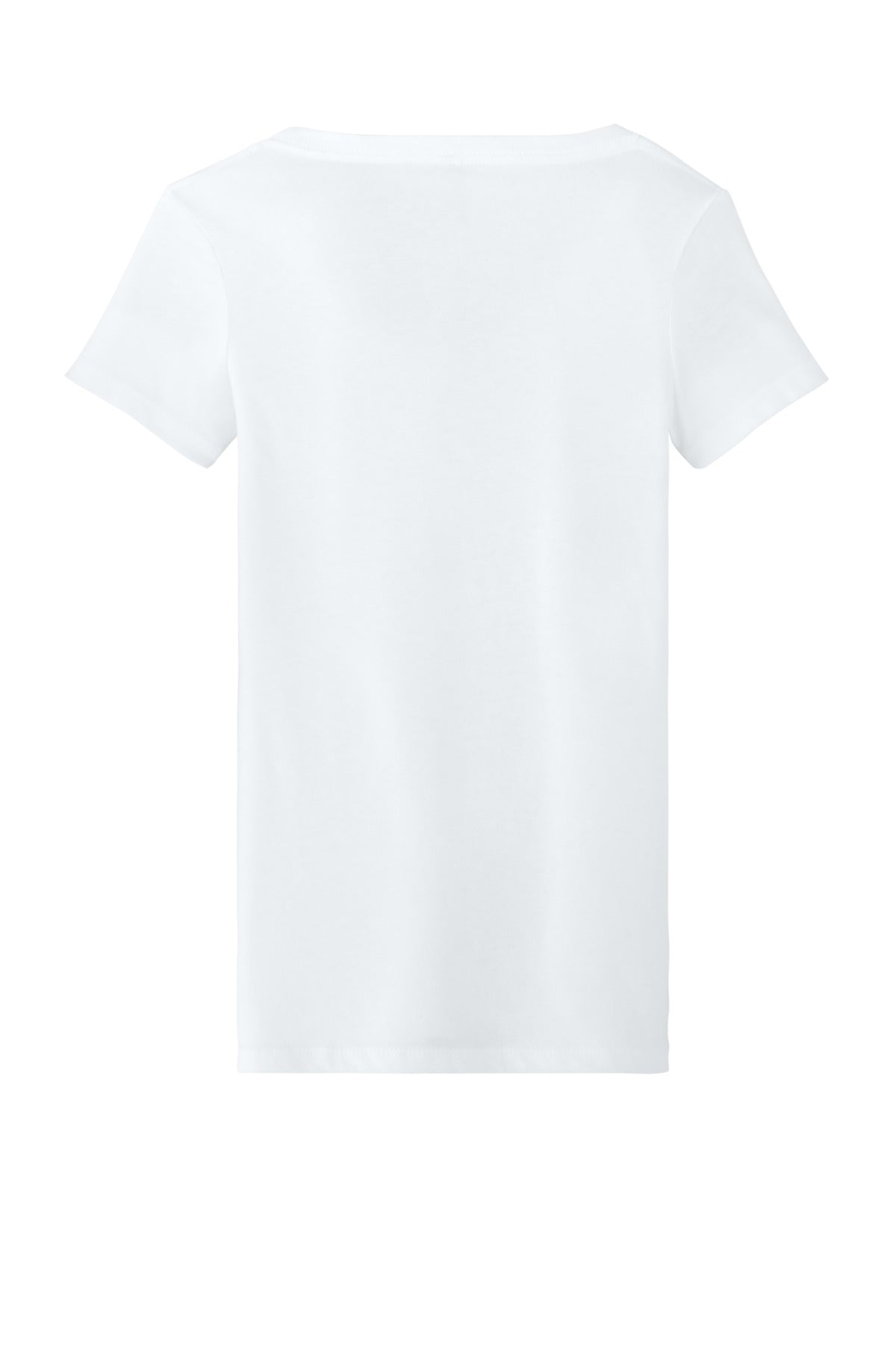 Rear View of White Next Level Apparel Women's Ideal V-Neck Tee NL1540