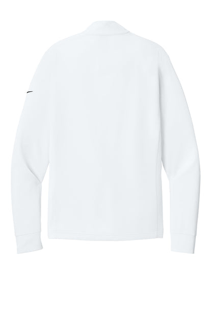 Rear View of White Nike Essential 1/2-Zip Cover-Up NKHM8036