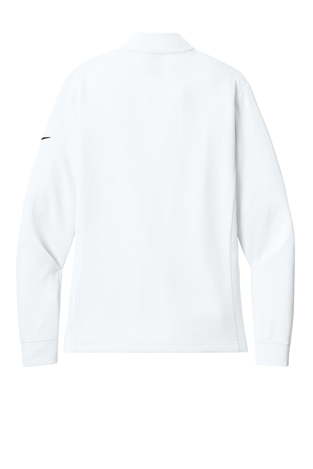 Rear View of White Nike Women's Essential 1/2-Zip Cover-Up NKHM7969