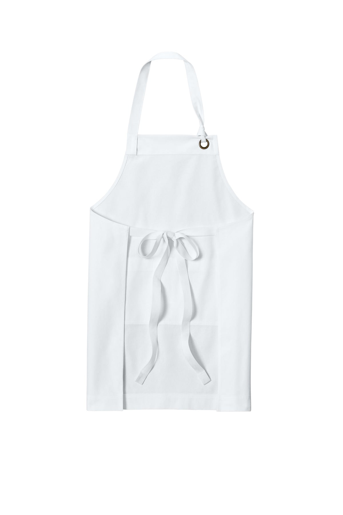 Rear View of White Port Authority Signature Heavy Twill Bib Apron A900