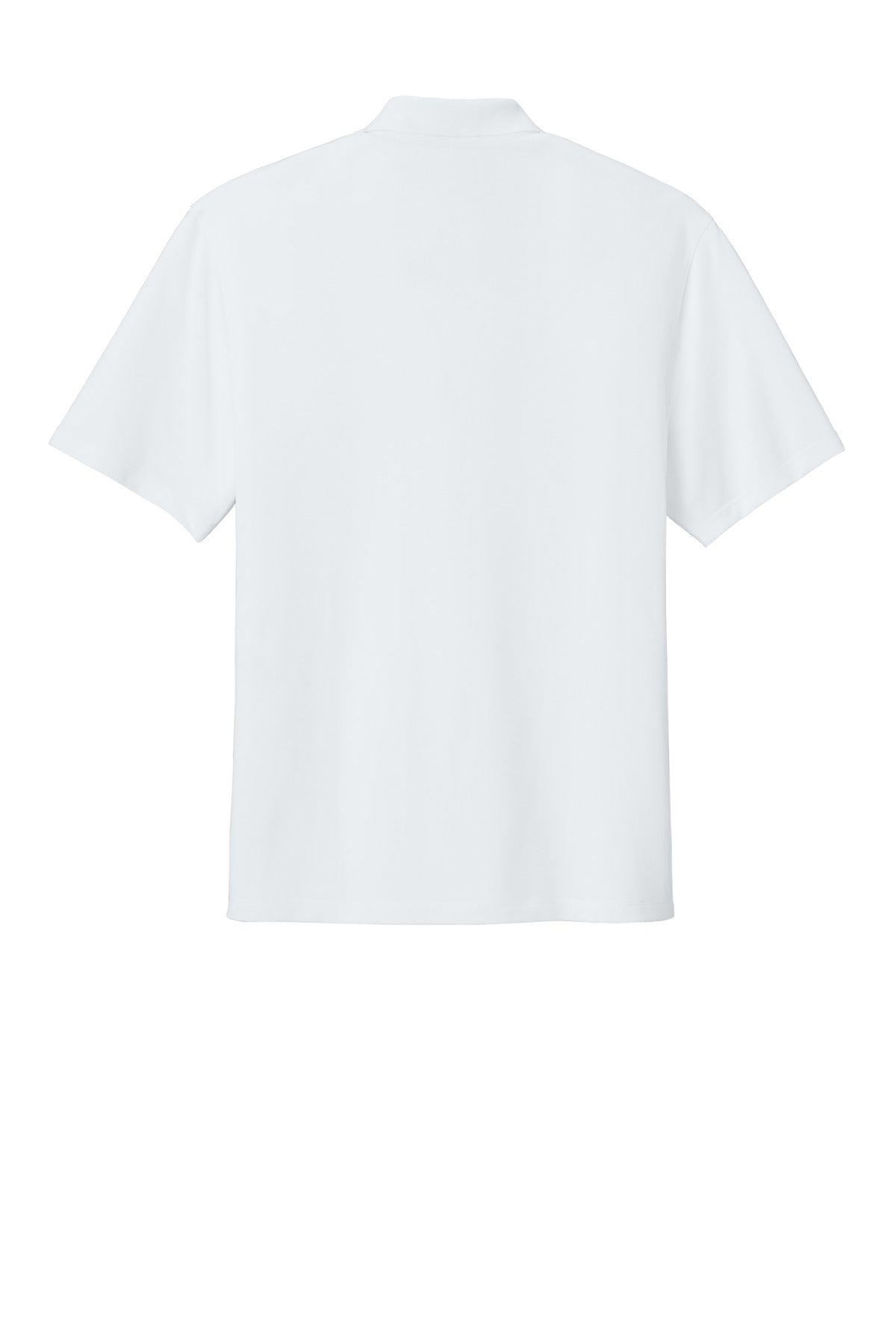 Rear View of White Port Authority Wearever Performance Pique Polo K240
