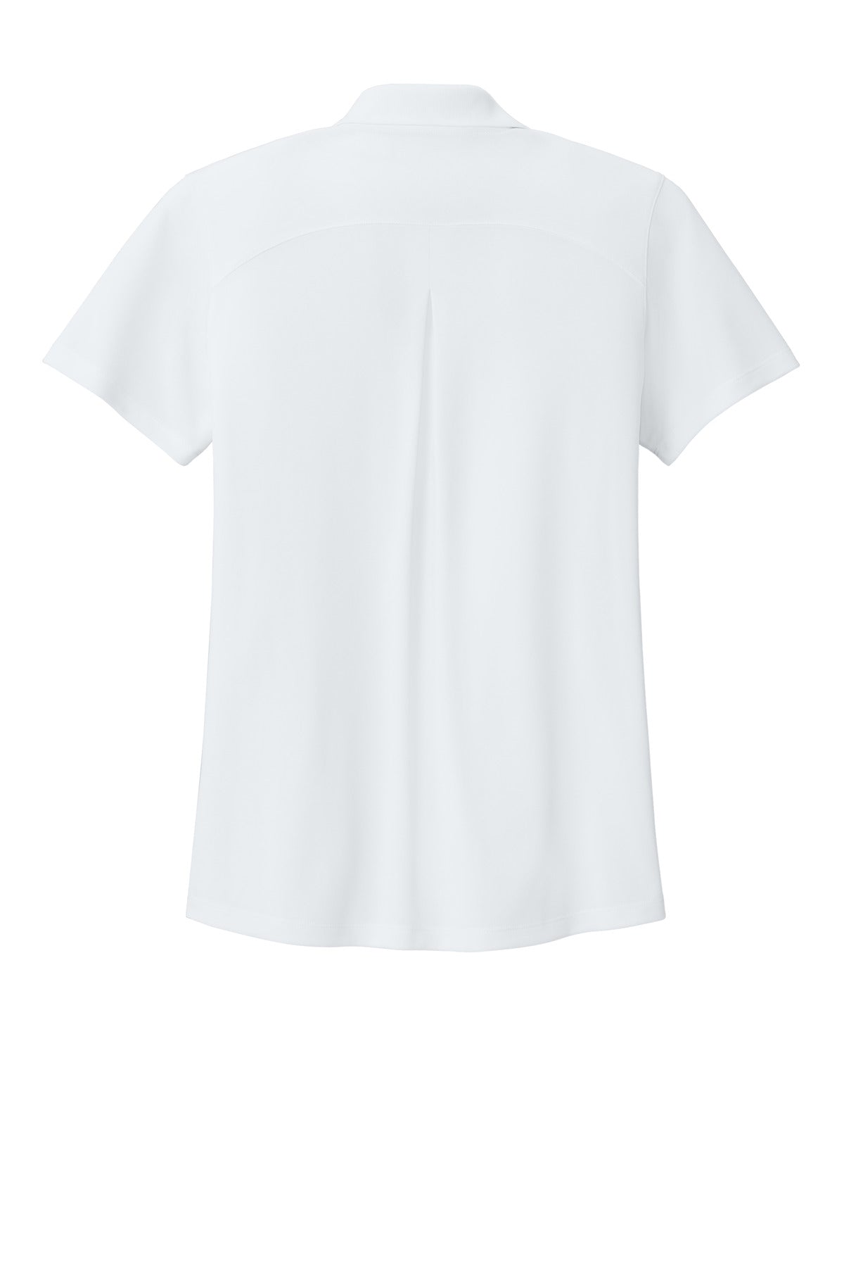 Rear View of White Port Authority Women's Wearever Performance Pique Polo LK240