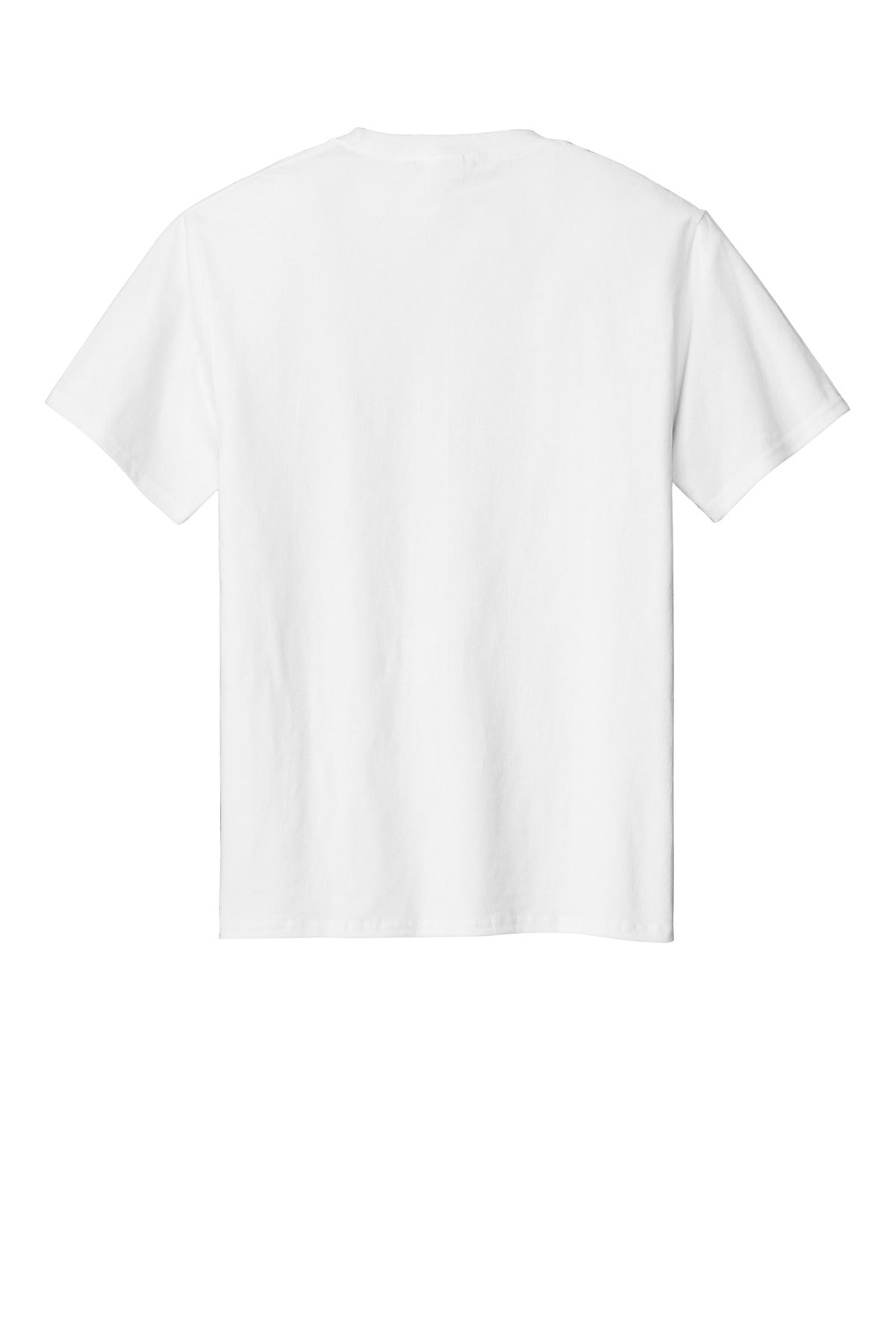 Rear View of White Port & Co Tall Essential Tee. PC61T