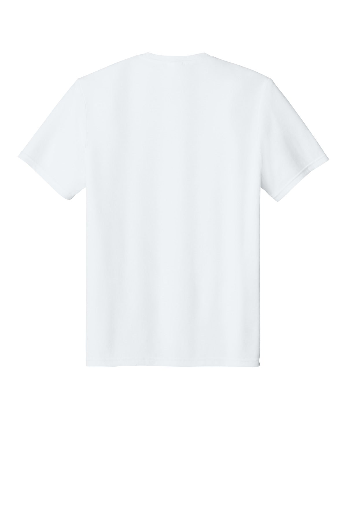 Rear View of White Port & Co Tri-Blend Tee. PC330