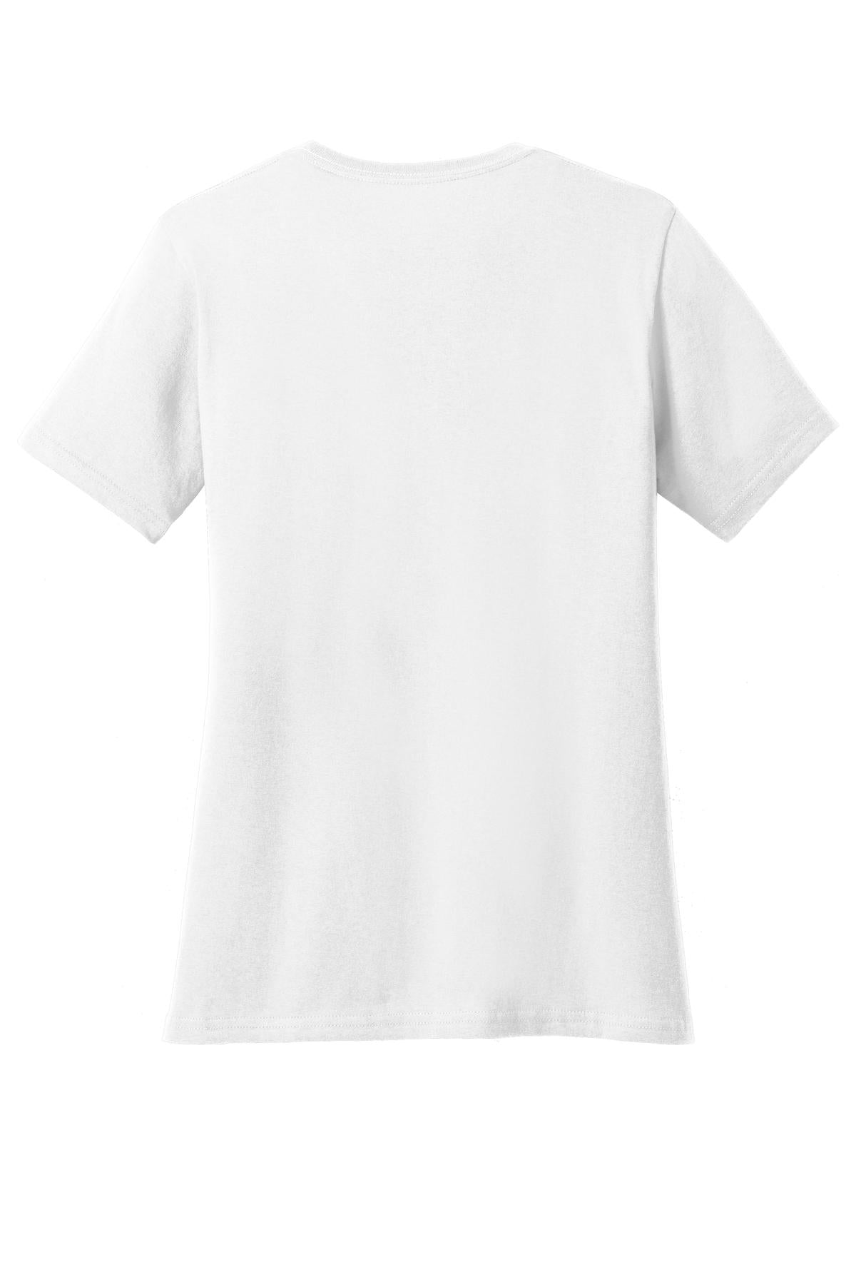 Rear View of White Port & Co Women's Core Cotton Tee. LPC54