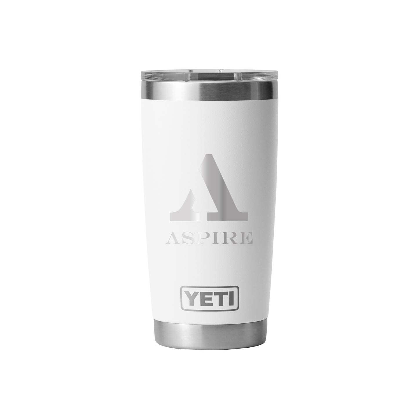 Rear View of White Rambler® 20 oz Tumbler MagSlider™ Lid