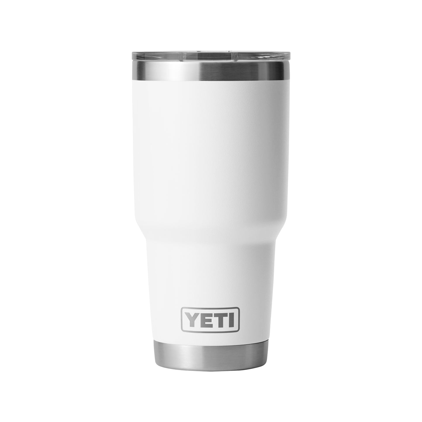 Rear View of White Rambler® 30 oz Tumbler with MagSlider™ Lid plain