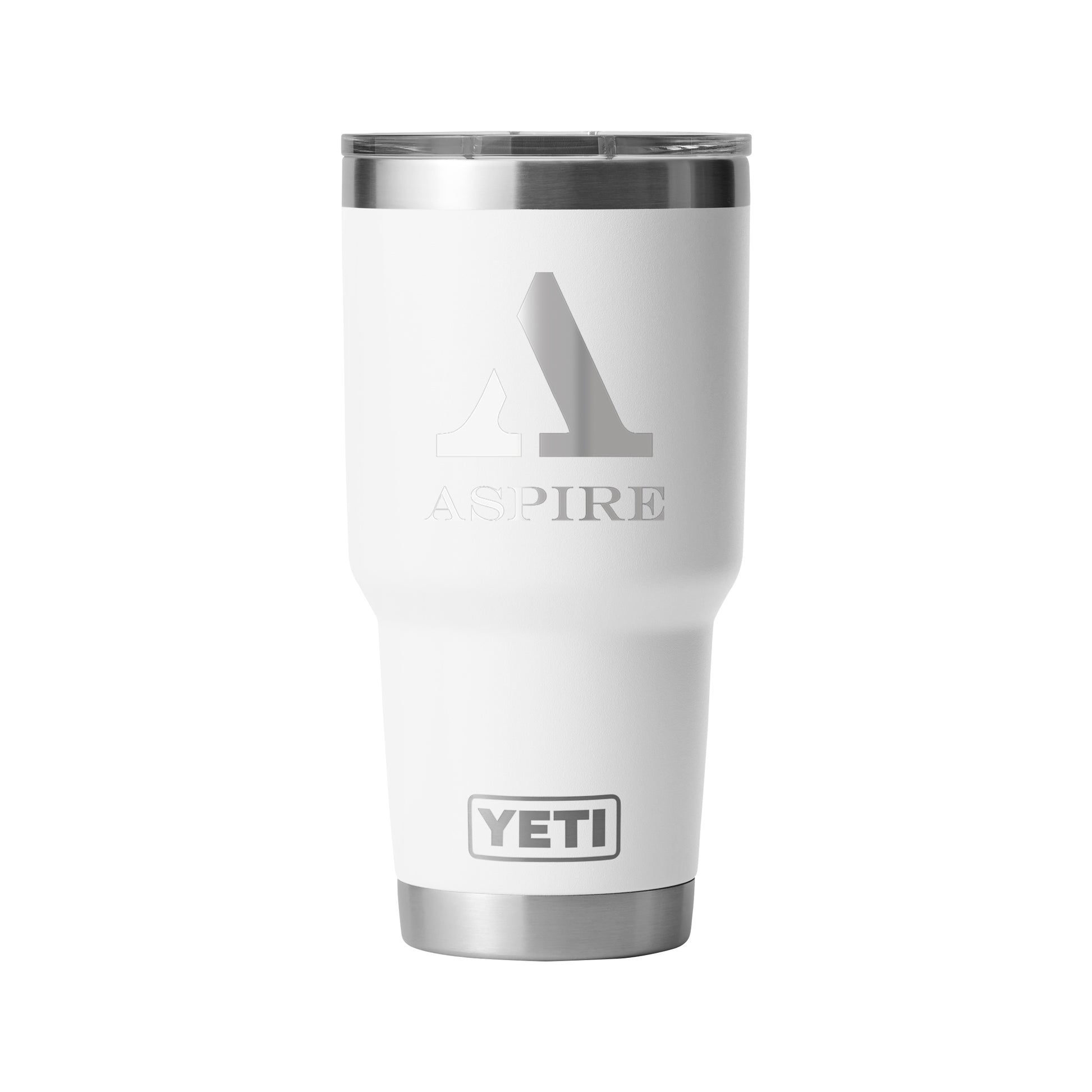 Rear View of White Rambler® 30 oz Tumbler with MagSlider™ Lid