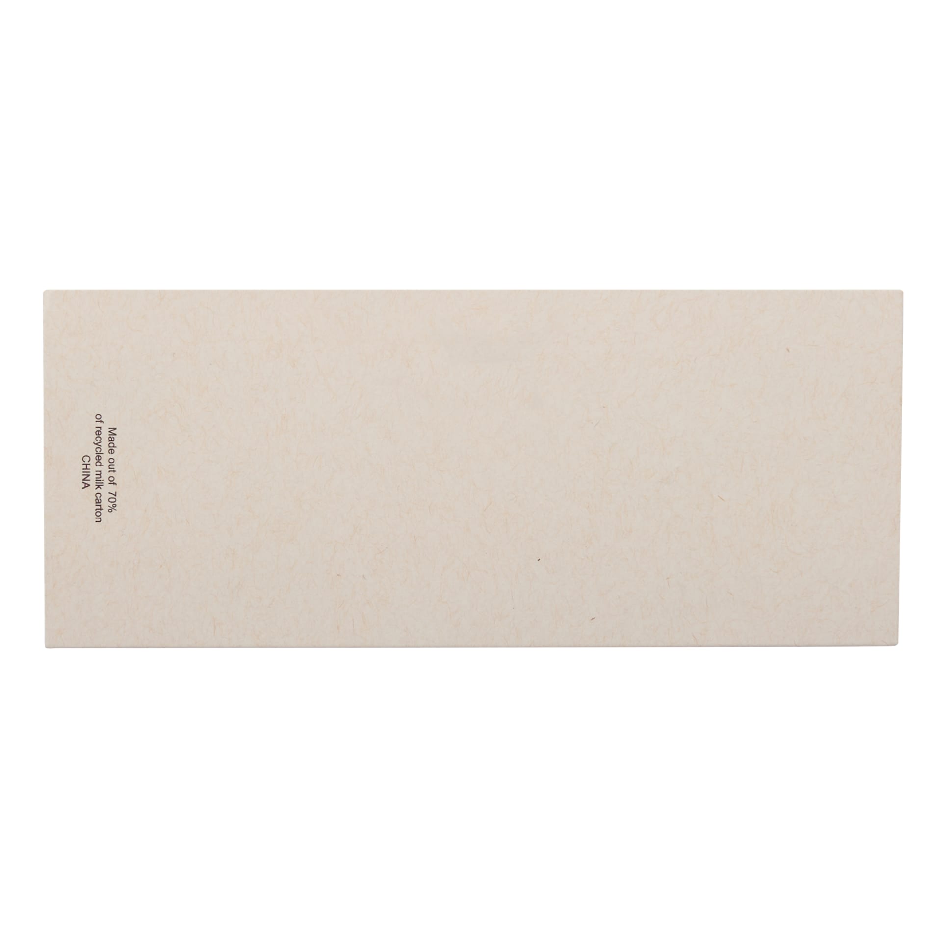 Rear View of White Recycled Milk Carton Sticky Notes & Ruler Pad plain
