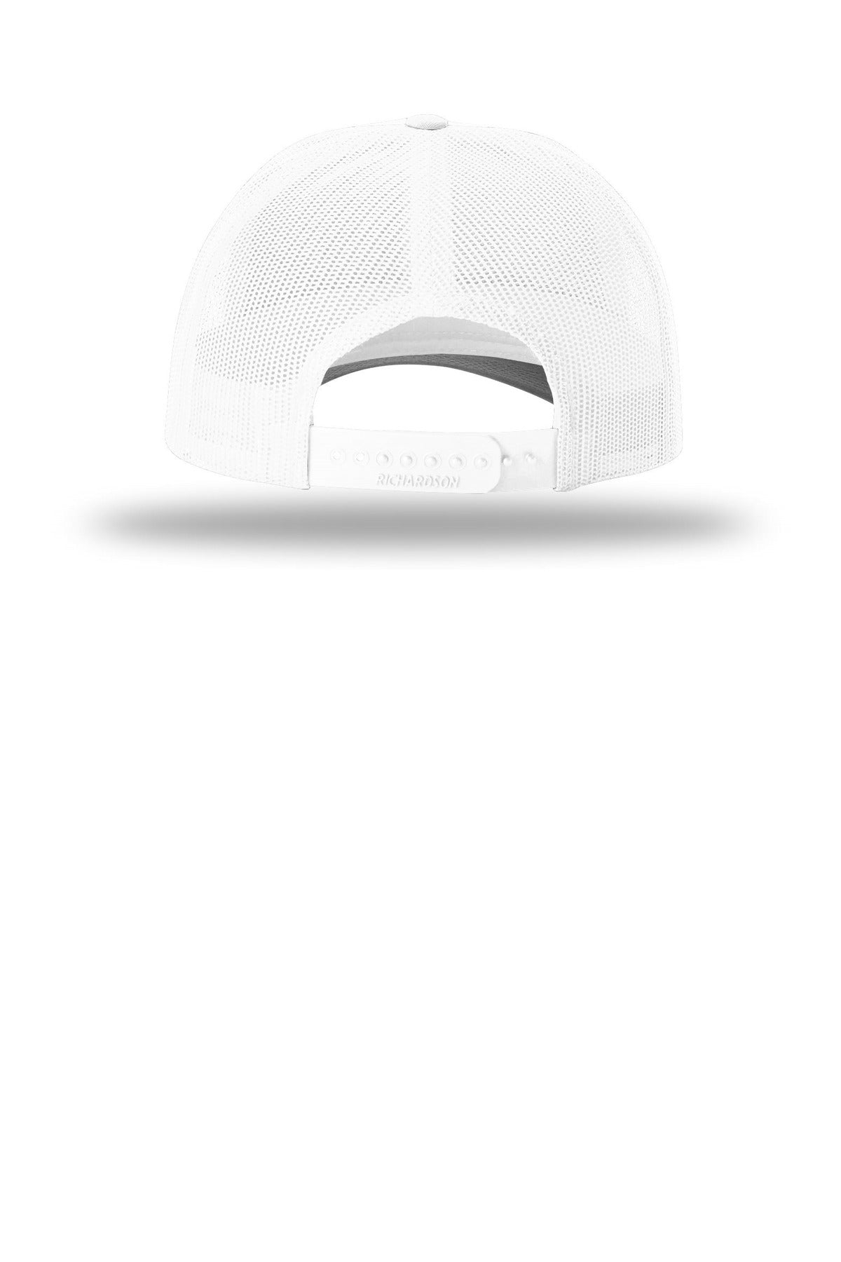 Rear View of White Richardson Low Pro Trucker 115