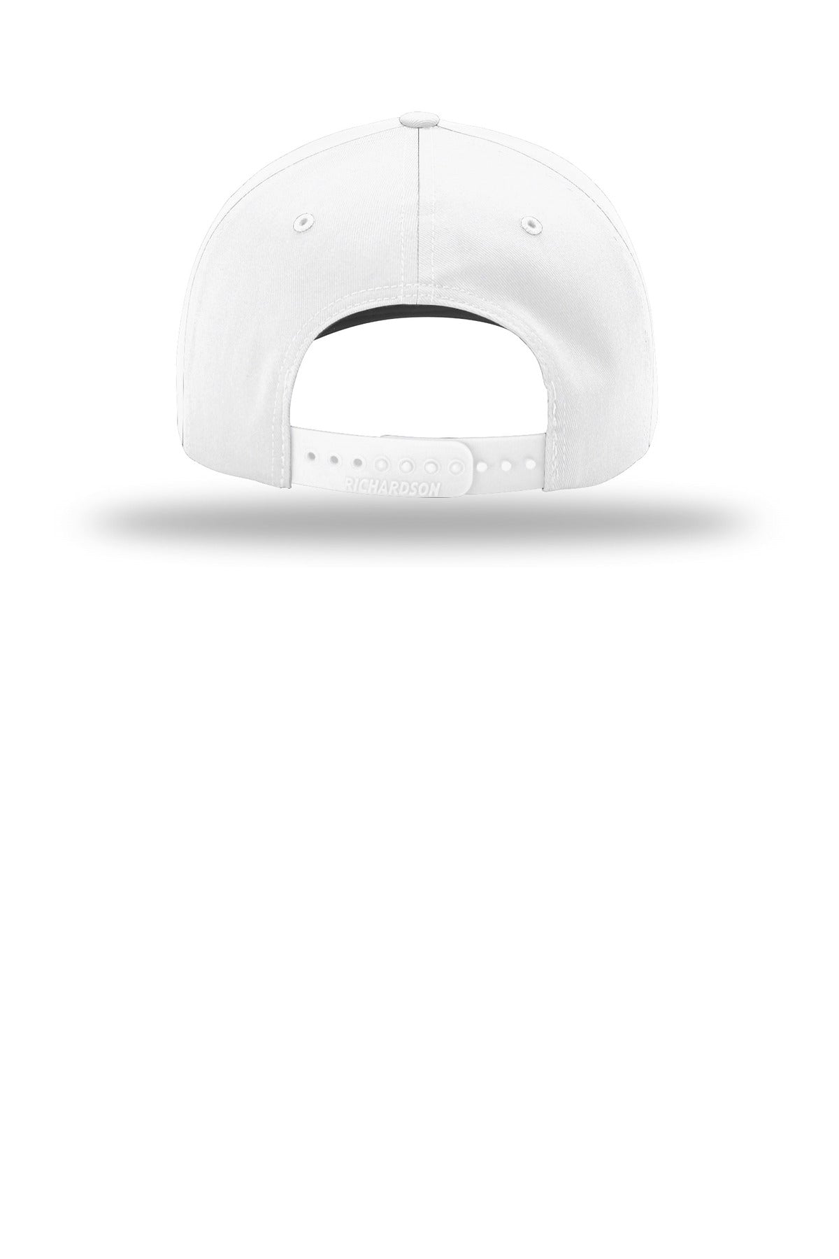 Rear View of White Richardson Pro Twill Snapback 212
