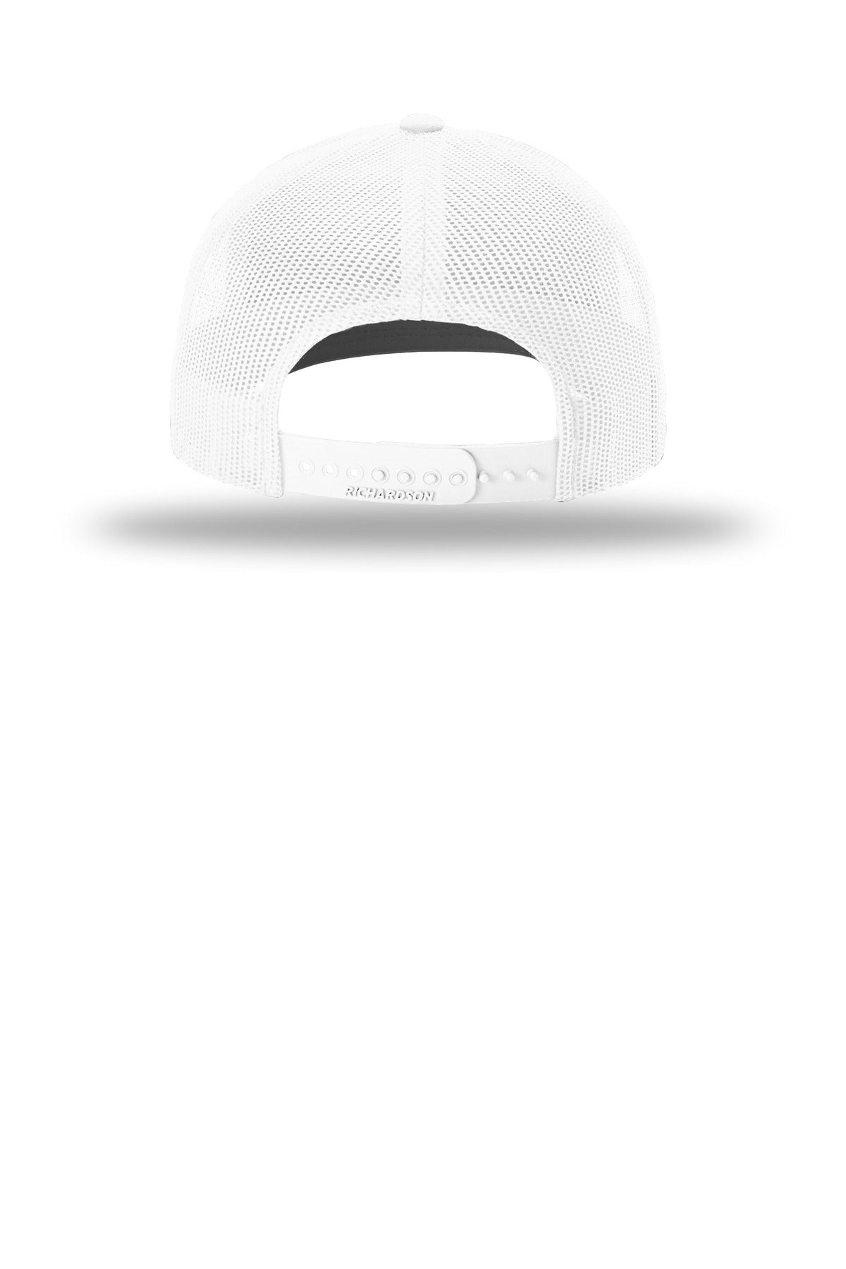Rear View of White Richardson Trucker Cap 112