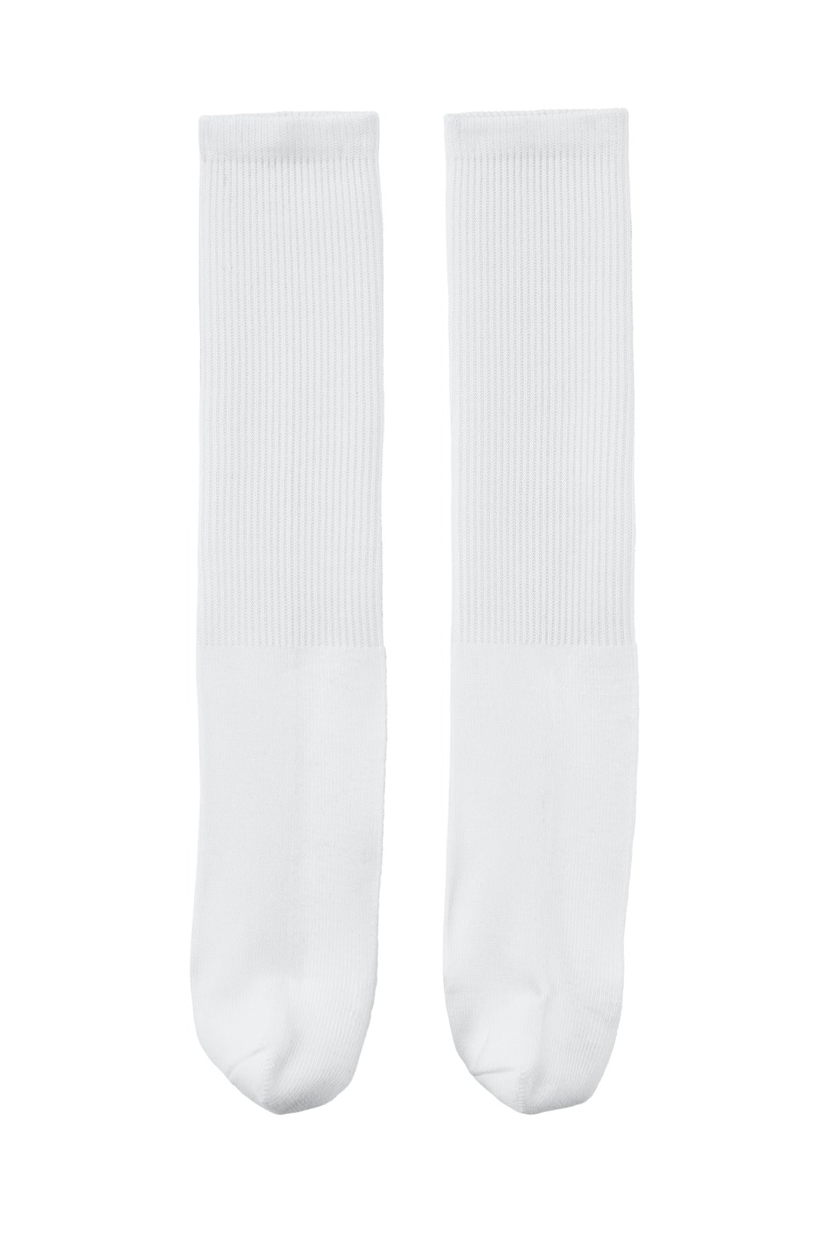 Rear View of White Sport-Tek All Sport OTC Socks STA05