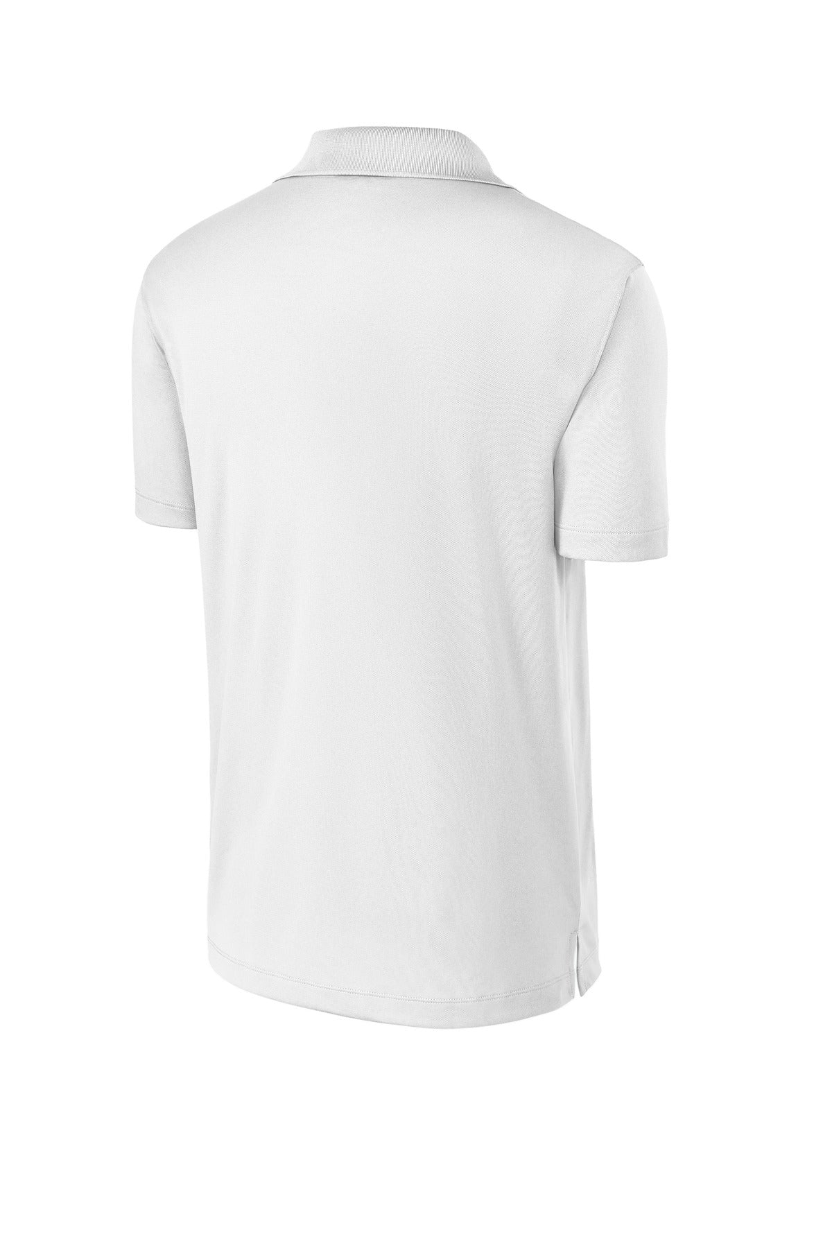 Rear View of White Sport-Tek Micropique Sport-Wick Polo. ST650